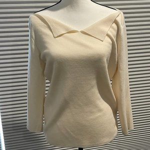 The Fold Ivory 100% Merino Wool Sweater with Tags L